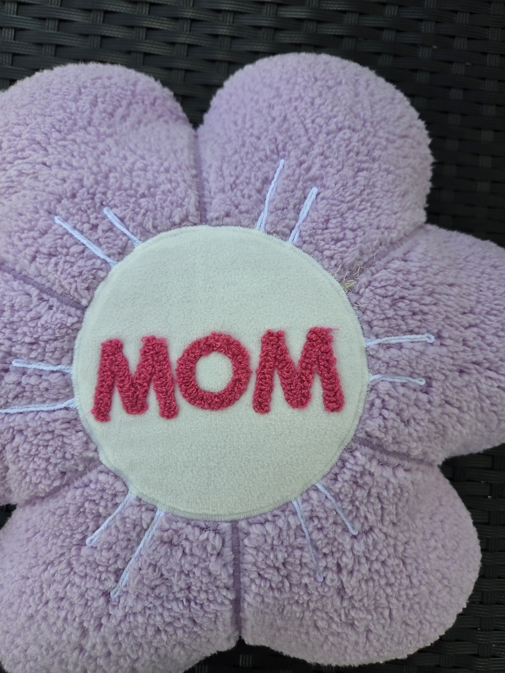 Mom Flower Plush Pillow - Pink